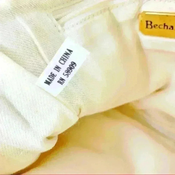 Vintage Bechamel White Leather Clutch Purse. - Picture 6 of 9